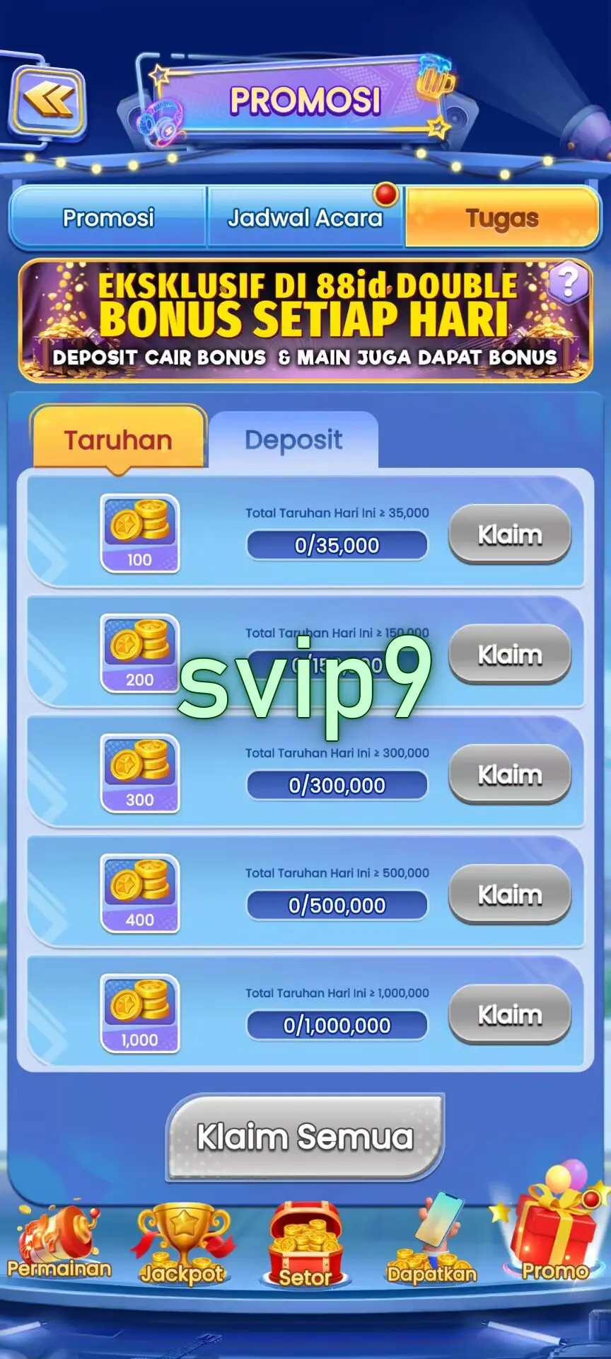 svip9 Tangkapan Layar Resmi APK